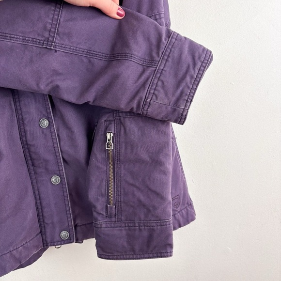 Noble Equestrian Stable Ready Purple Canvas Jacket Sz L - Picture 9 of 16